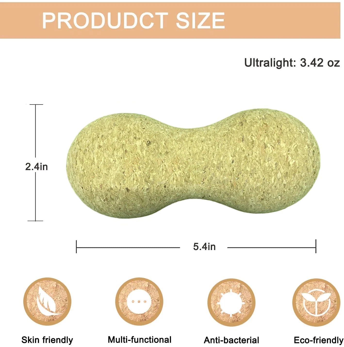 Natural Cork Massage Ball Set – 3 in 1 with Cotton Case