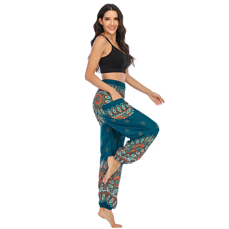 Pantaloni Boho Donna in Rayon – Comodi, Leggeri, Perfetti per Yoga e Relax